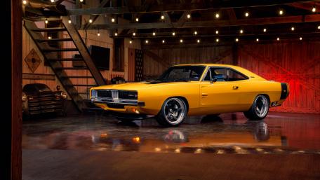 Stunning 1969 Dodge Charger in Yellow wallpaper