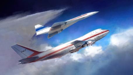 Majestic Aircraft in Flight wallpaper