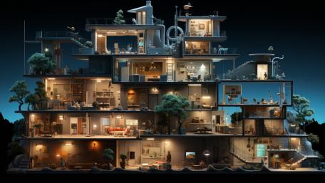 Mystical Nighttime Architectural Marvel wallpaper