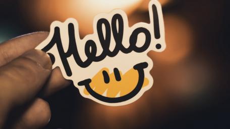 Hello with a Happy Smiley Twist! wallpaper