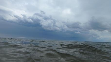 Calm Before the Storm Over the Lake wallpaper