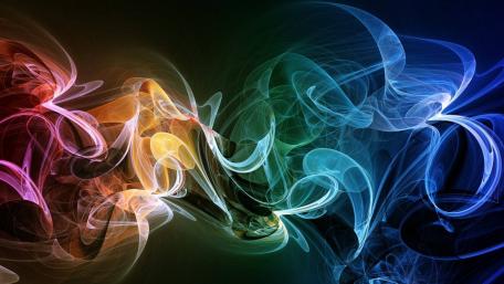 Vibrant Swirls of Colorful Smoke Artistry wallpaper