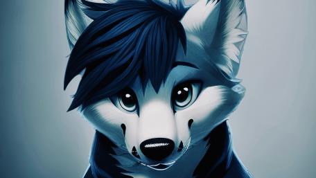 Mystical Blue Furry Companion Mystery Awaits in This Enchanting Wallpaper wallpaper