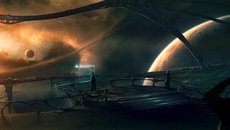 Mysterious Realms of a Futuristic Universe wallpaper
