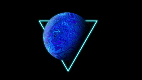 Abstract Planet in Triangle wallpaper