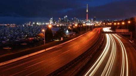 City Lights at Dusk wallpaper