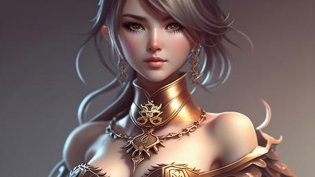 Enchanted Warrior Princess in Fantasy Realm wallpaper
