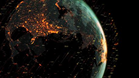 Digital Earth with Data Codes wallpaper