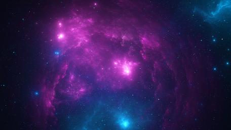 Mystical Purple Nebula in Outer Space wallpaper