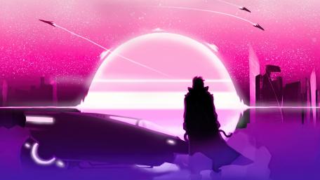 Neon Dusk Dreamscape wallpaper