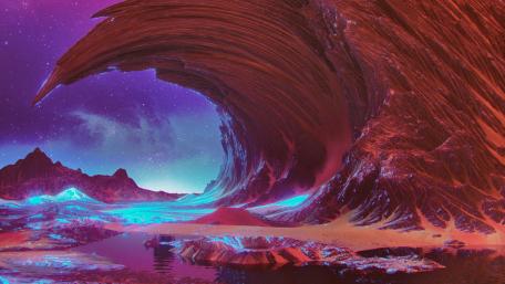 Alien World in Vivid Colors wallpaper