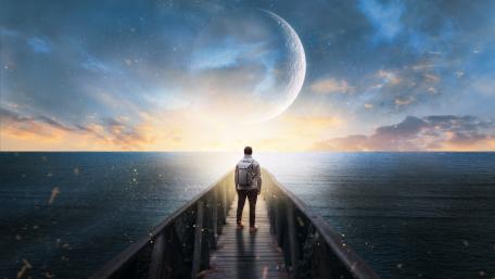 Lost in a Futuristic Dreamscape wallpaper