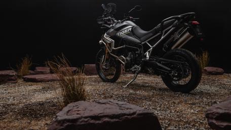 Triumph Tiger on Rugged Terrain in Stunning Detail wallpaper
