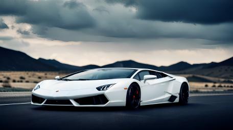 White Color Lamborghini wallpaper