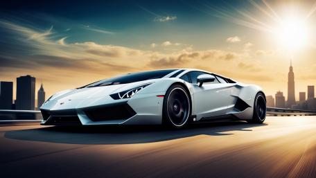 White Lambo wallpaper