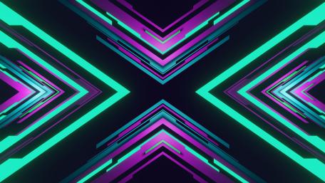 Neon Symmetry Fusion wallpaper