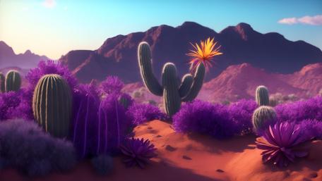 Desert cactuses wallpaper