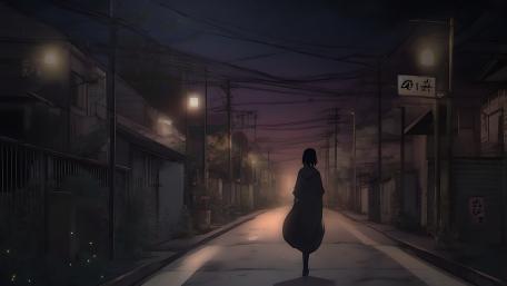 Walking alone wallpaper