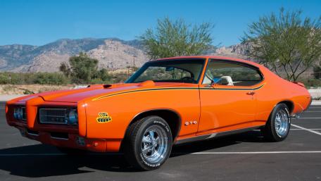 Classic Pontiac GTO in Vibrant Orange Shade wallpaper