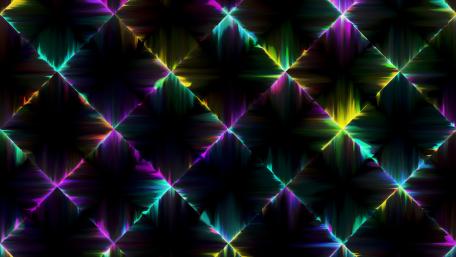 Vibrant Neon Diamond Patterns in Dark Setting wallpaper
