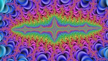 Psychedelic Fractal Symphony of Colors wallpaper