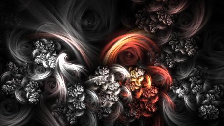 Vibrant Fractal Elegance in Motion wallpaper