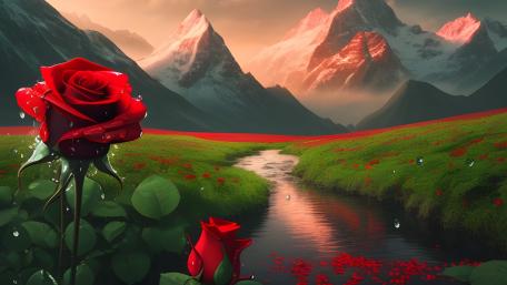 Majestic Rose River Valley wallpaper
