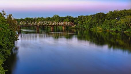 Serenity Over the River Scene wallpaper