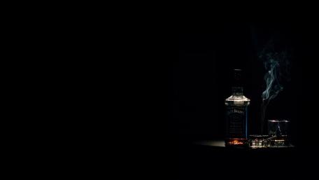Late night smoking and drinking wallpaper