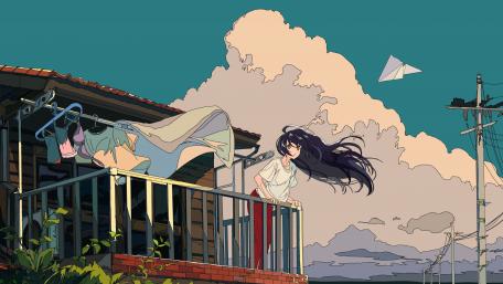 Paper Planes on a Windy Terrace wallpaper
