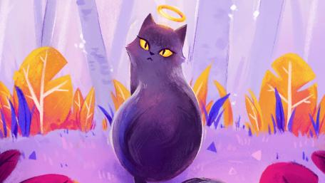 Angel cat wallpaper