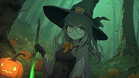 Halloween genius girl wallpaper
