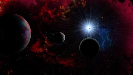 Galactic Harmony of Planets and Stars wallpaper