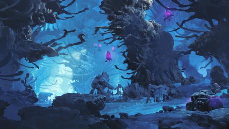 Mystical Underwater Cavern wallpaper