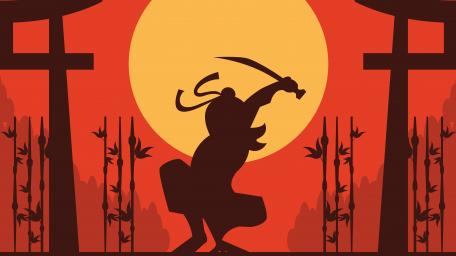 Samurai silhouette wallpaper
