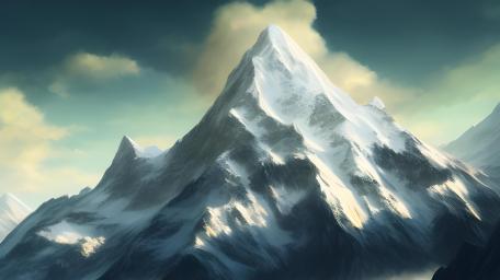 Majestic Snow-Capped Mountain Landscape wallpaper