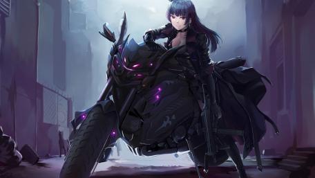 Mysterious Rider in a Dystopian World wallpaper