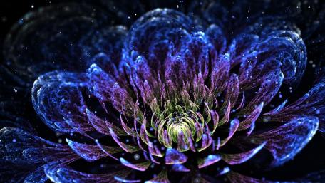 Glowing Abstract Floral Design With Mystical Touches wallpaper