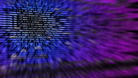 Blurry Code Security Focus wallpaper