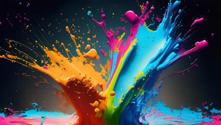 Colorful Liquid Explosion wallpaper