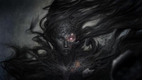 Ethereal Enigma Emerging from Shadows wallpaper