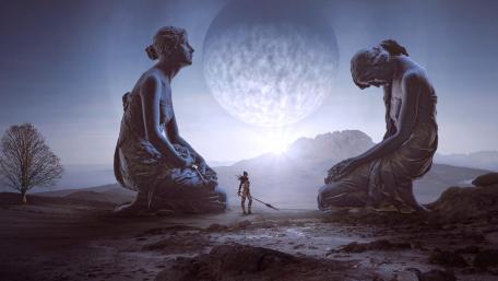 Majestic Guardians of the Celestial Realm wallpaper