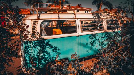 Vintage Vibrance amidst Scenic Suburbia wallpaper
