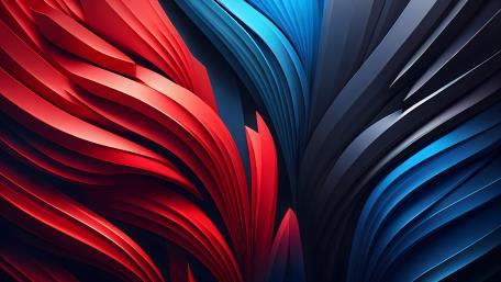 Crimson and Azure Swirls wallpaper