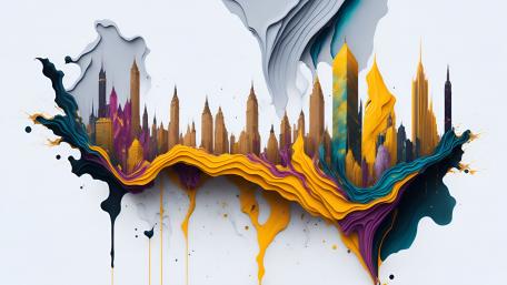 Spectral Skyline Harmony wallpaper