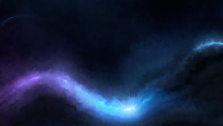 Mystical Blue Waves of Light wallpaper