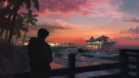 Solitary Gaze at Dusk wallpaper