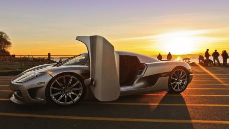 Sleek Koenigsegg CCX at Sunset wallpaper