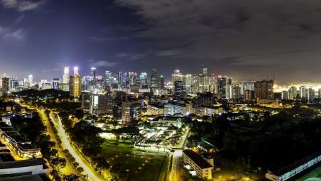 Breathtaking Night Cityscape Wallpaper wallpaper