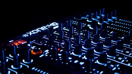 Neon Vibes of DJ Mixer Artistry wallpaper